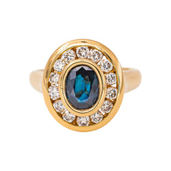 Bague Pompadour Or jaune Saphir