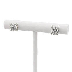 CARTIER "Double C" Earrings in White Gold and Diamonds