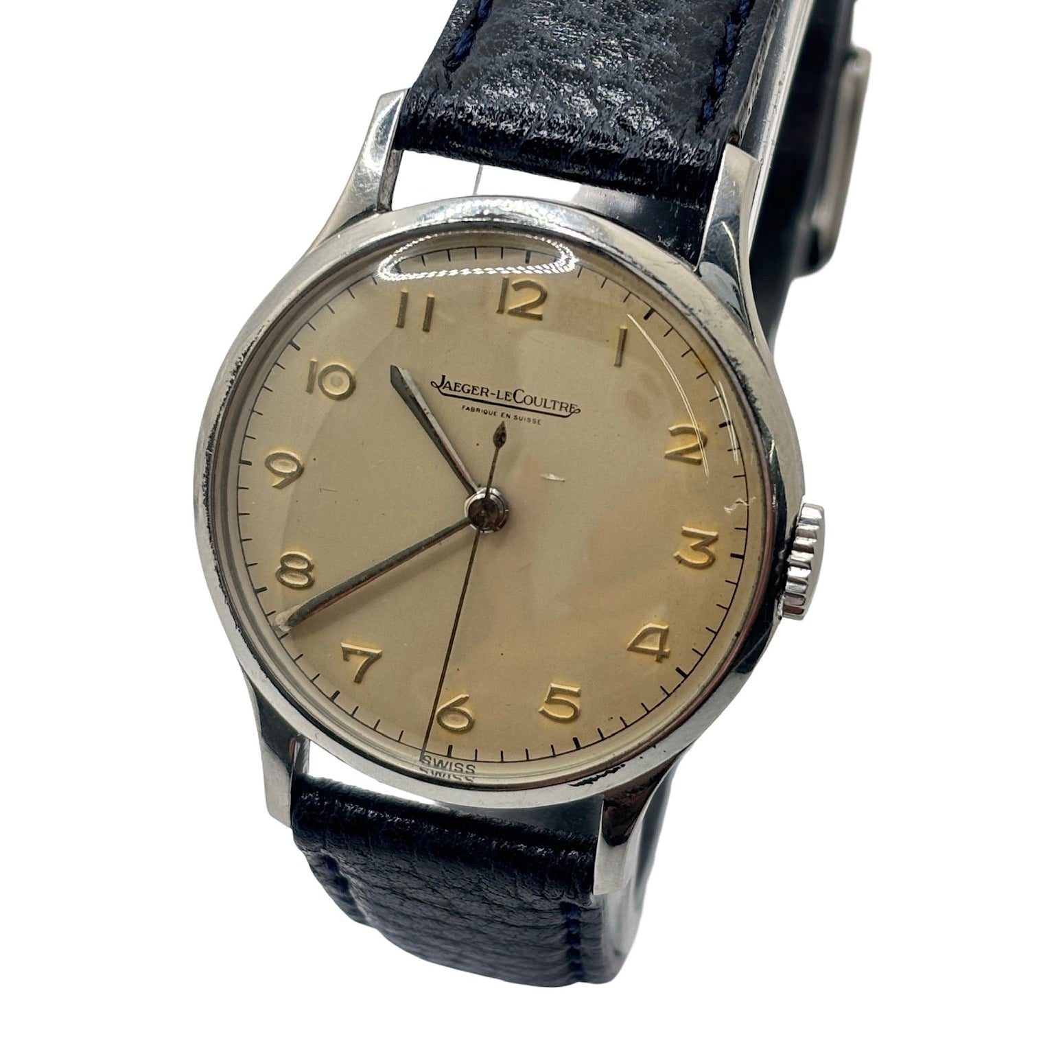 JAEGER-LECOULTRE Watch in Steel and Leather