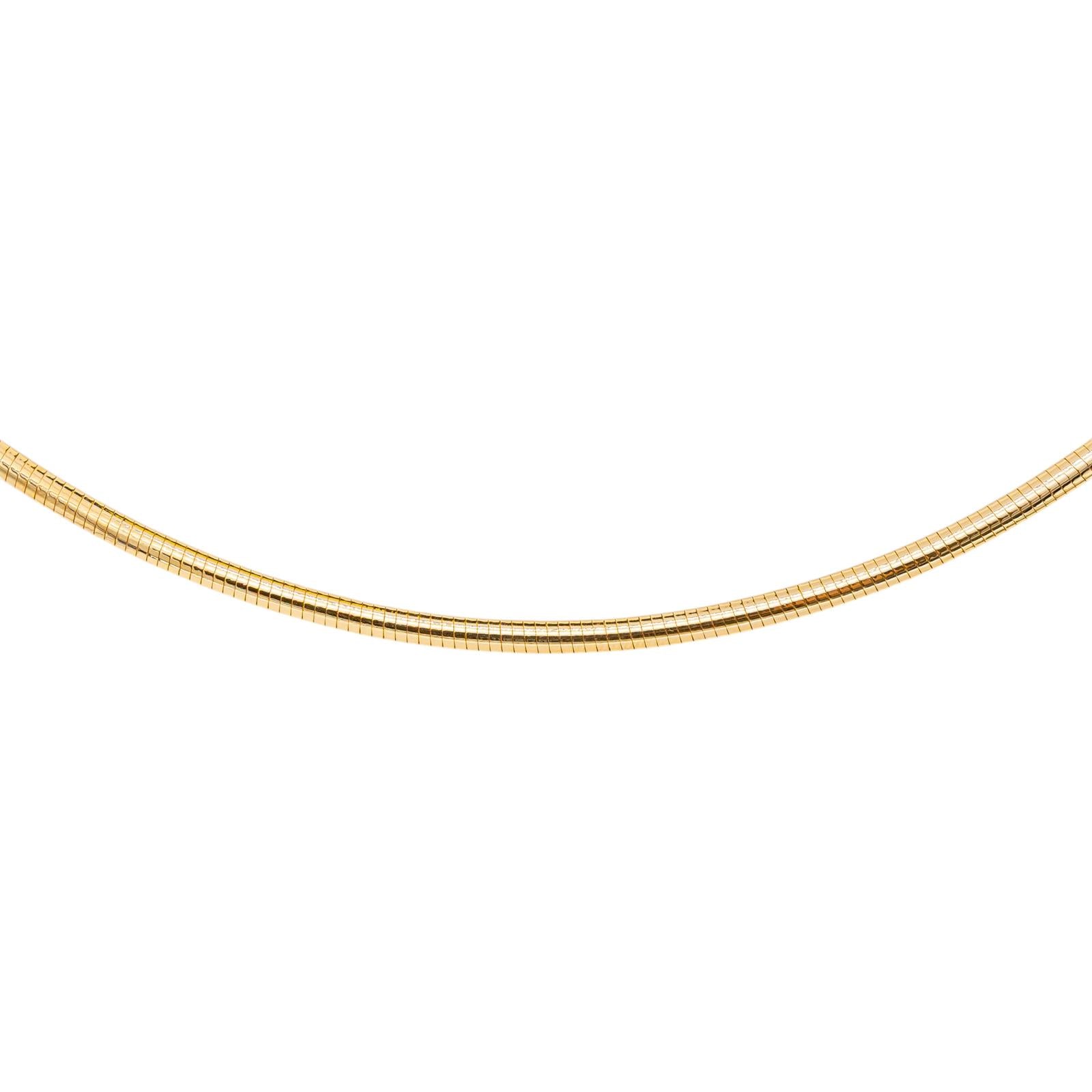 Yellow Gold Omega Link Necklace