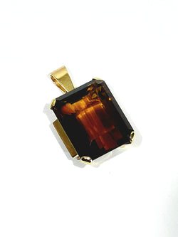 Rose Gold and Citrine Pendant