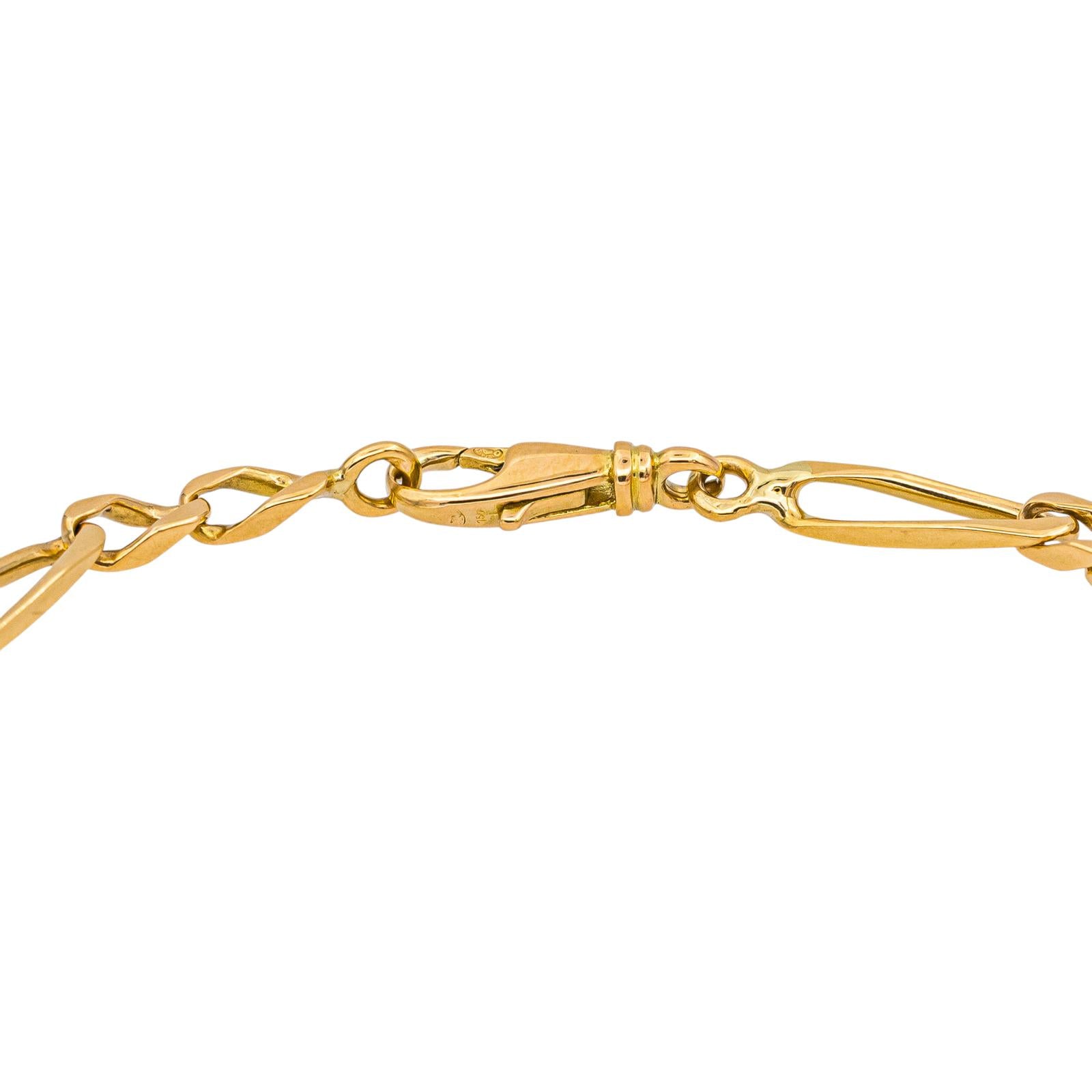 Figaro chain Bracelet Yellow gold