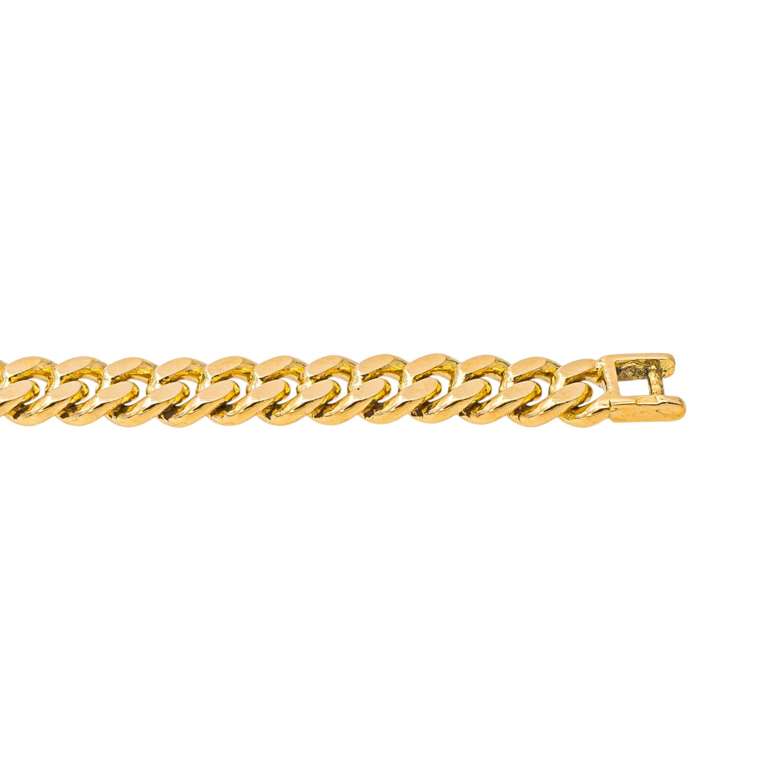 Yellow gold curb chain necklace