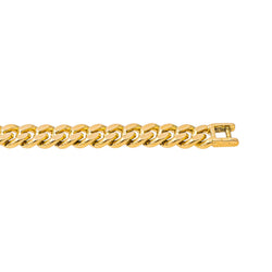 Yellow gold curb chain necklace