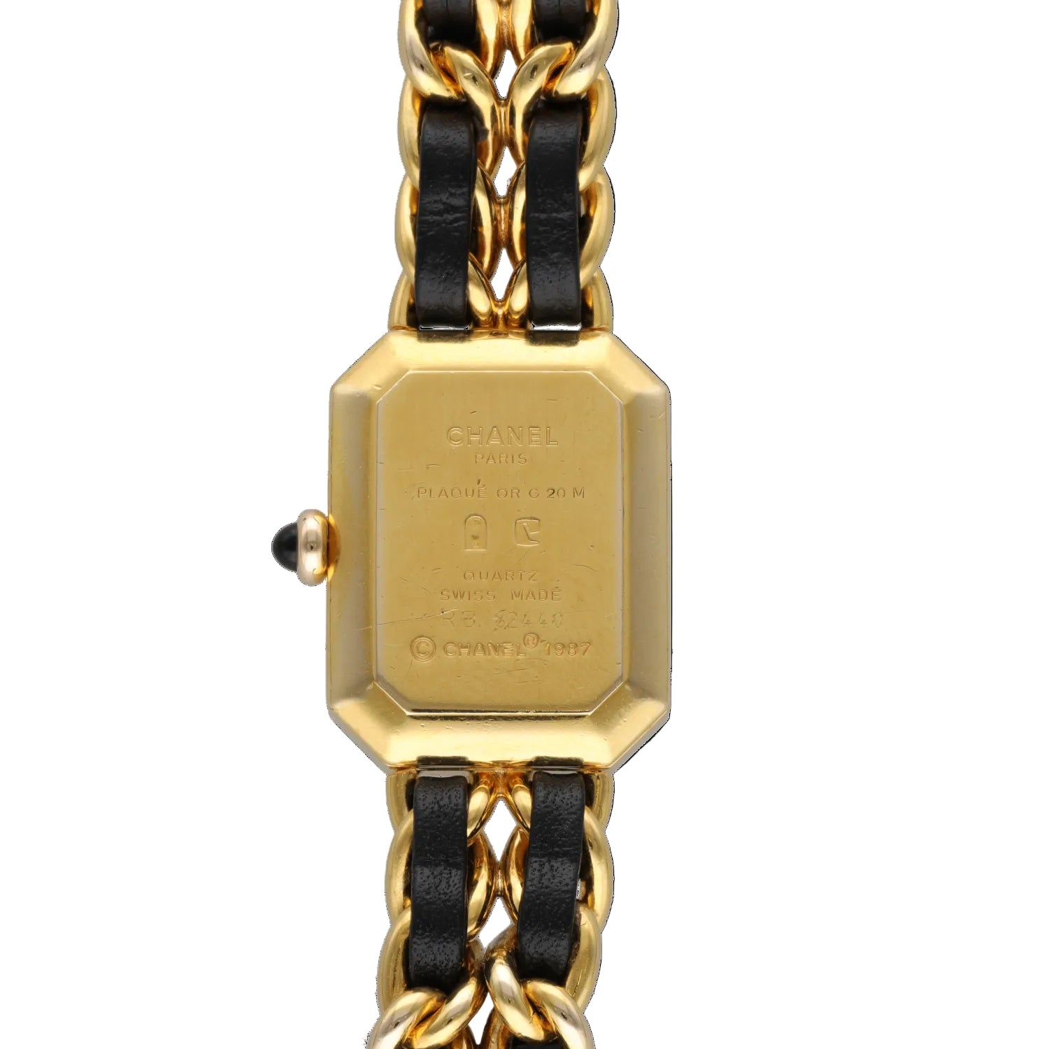 CHANEL "Première" Watch in Gold-plated Metal and Leather