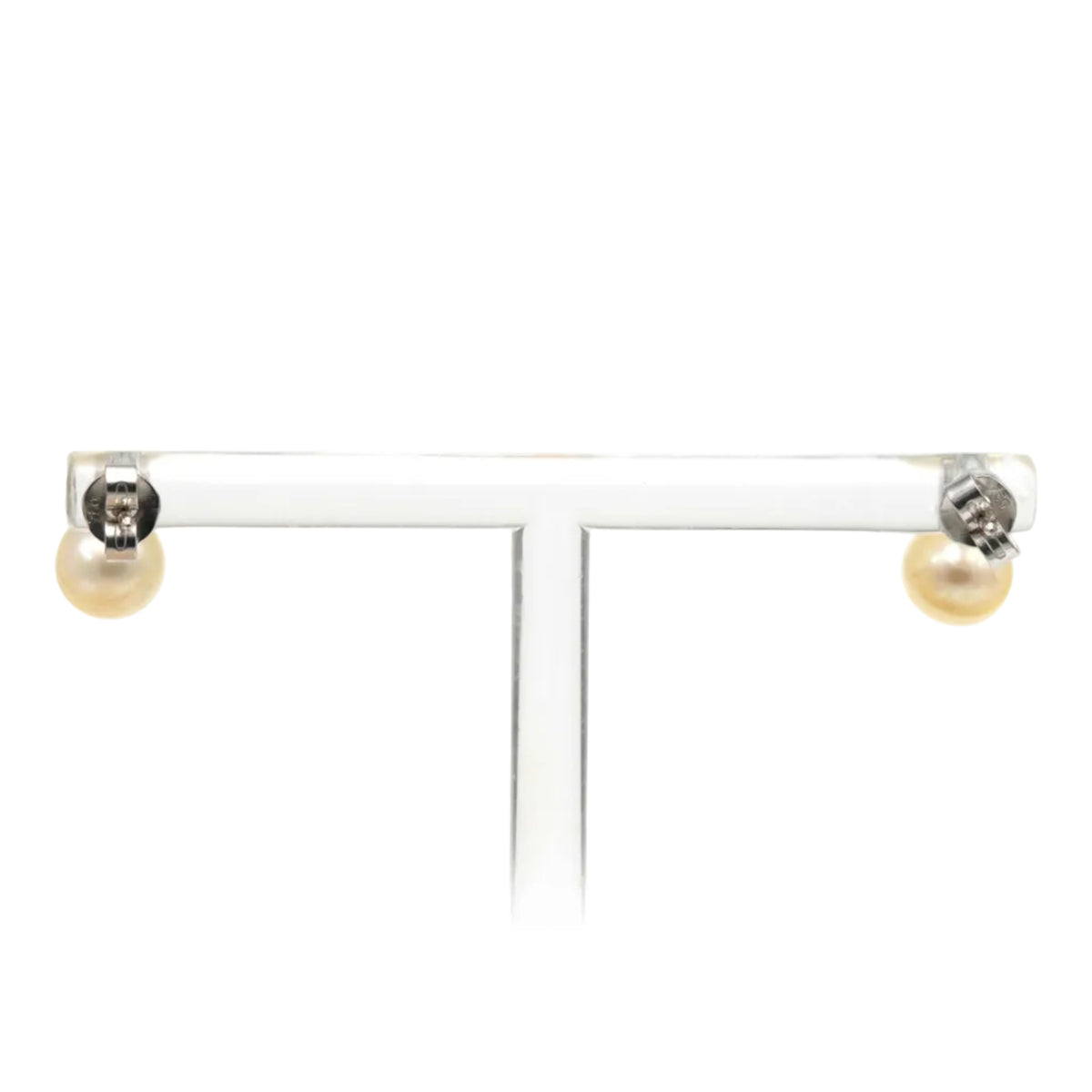 White Gold Earrings with Pearls and Diamonds