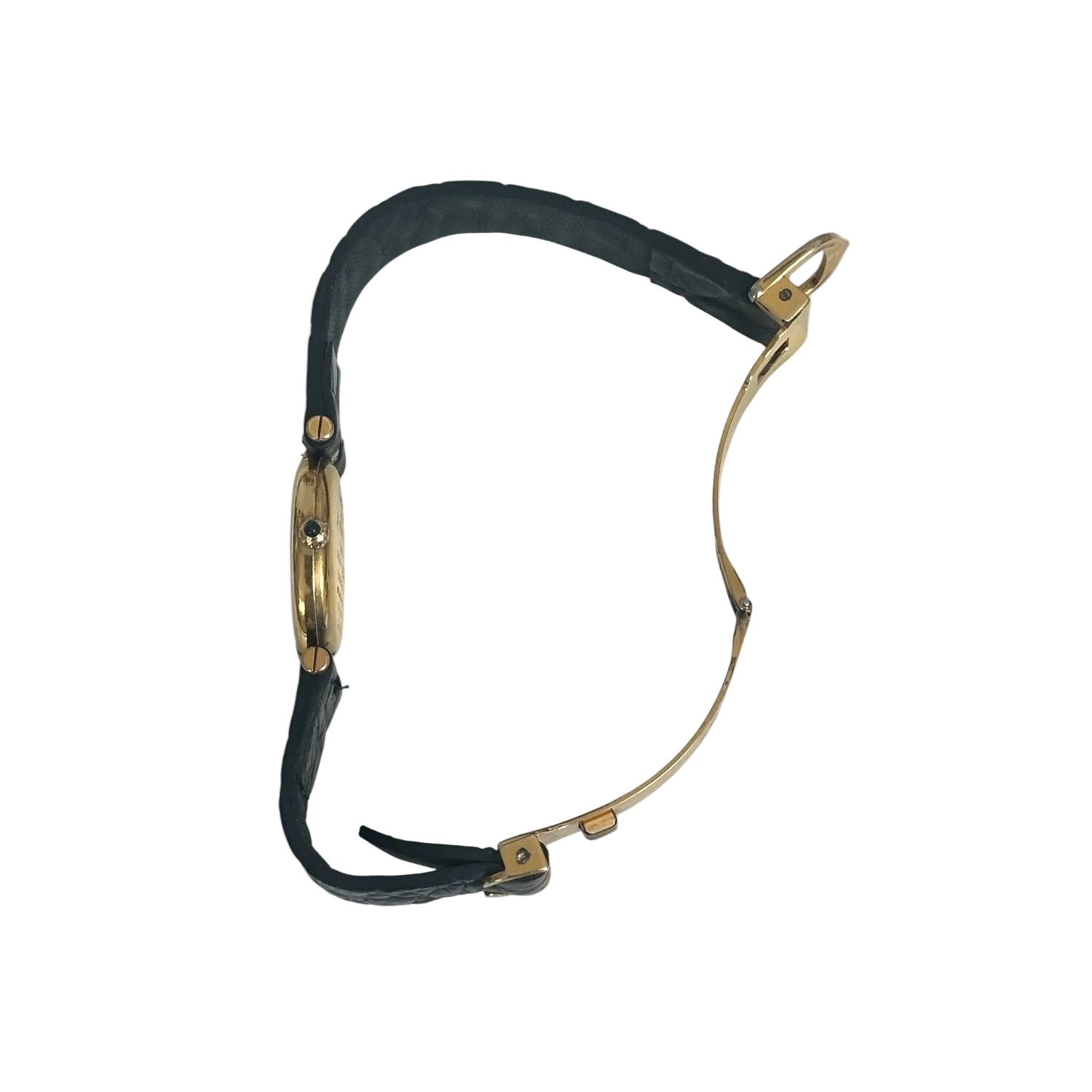 CARTIER "Must Vendôme Louis Cartier" watch in Vermeil and leather