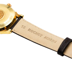 Montre OMEGA Constellation en or jaune et cuir