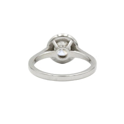White Gold Solitaire Ring with Diamonds