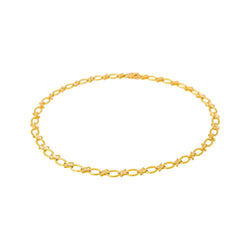 Yellow Gold Oval Link Necklace