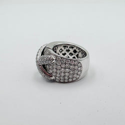 CHAUMET "Liens XL" Band Ring in white gold and diamonds