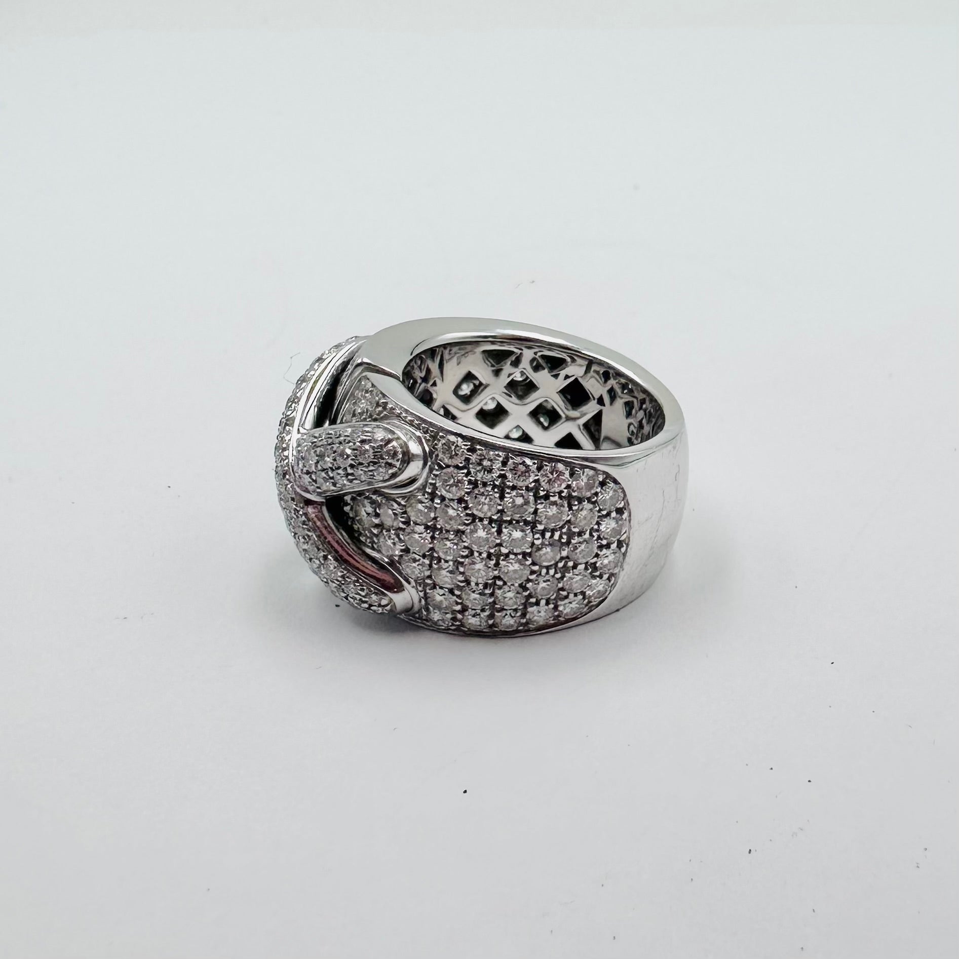 CHAUMET "Liens XL" Band Ring in white gold and diamonds