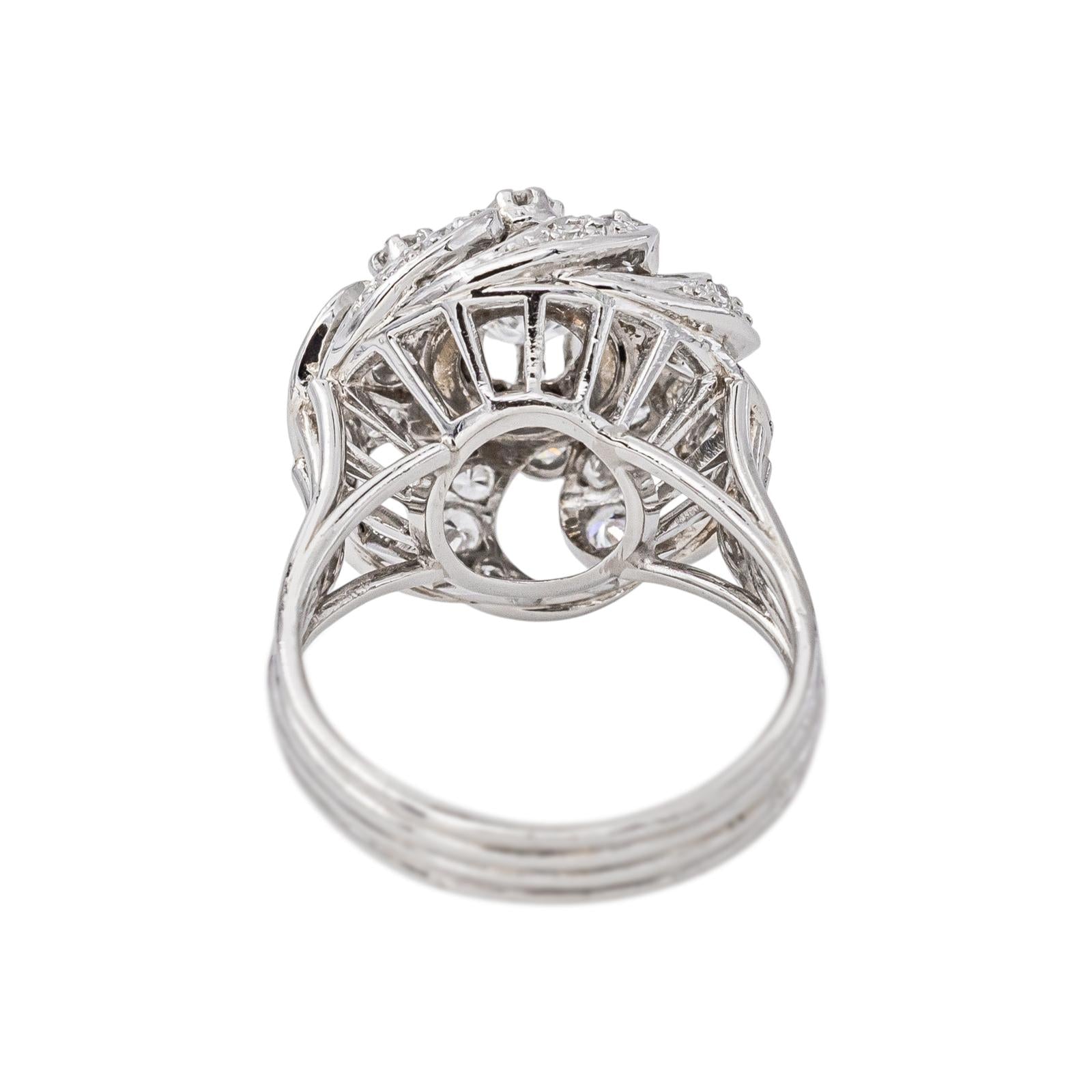 Bague Dôme Platine Diamant