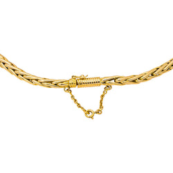 Yellow Gold Palm Leaf Link Necklace