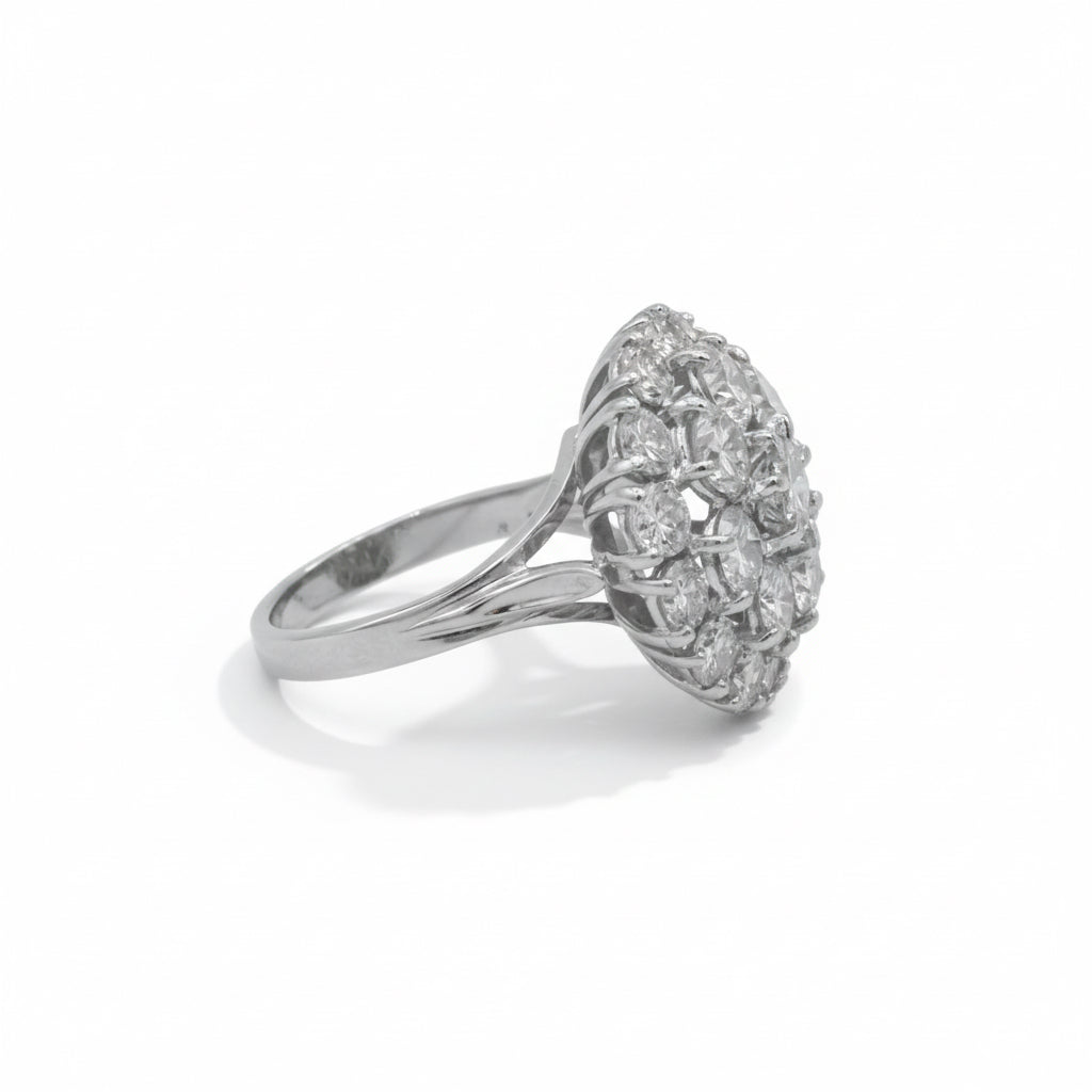 Ring Marguerite in white gold and diamonds