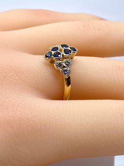 Bague Mauboussin en or jaune 18 carats en saphirs et diamants