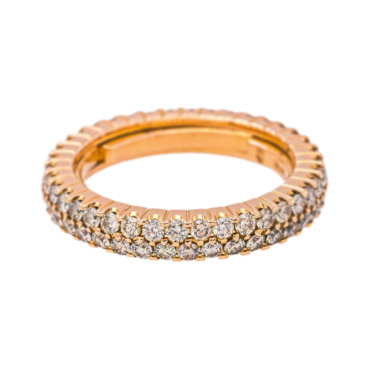 American-Style Rose Gold Diamond Wedding Band