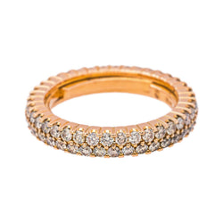 American-Style Rose Gold Diamond Wedding Band