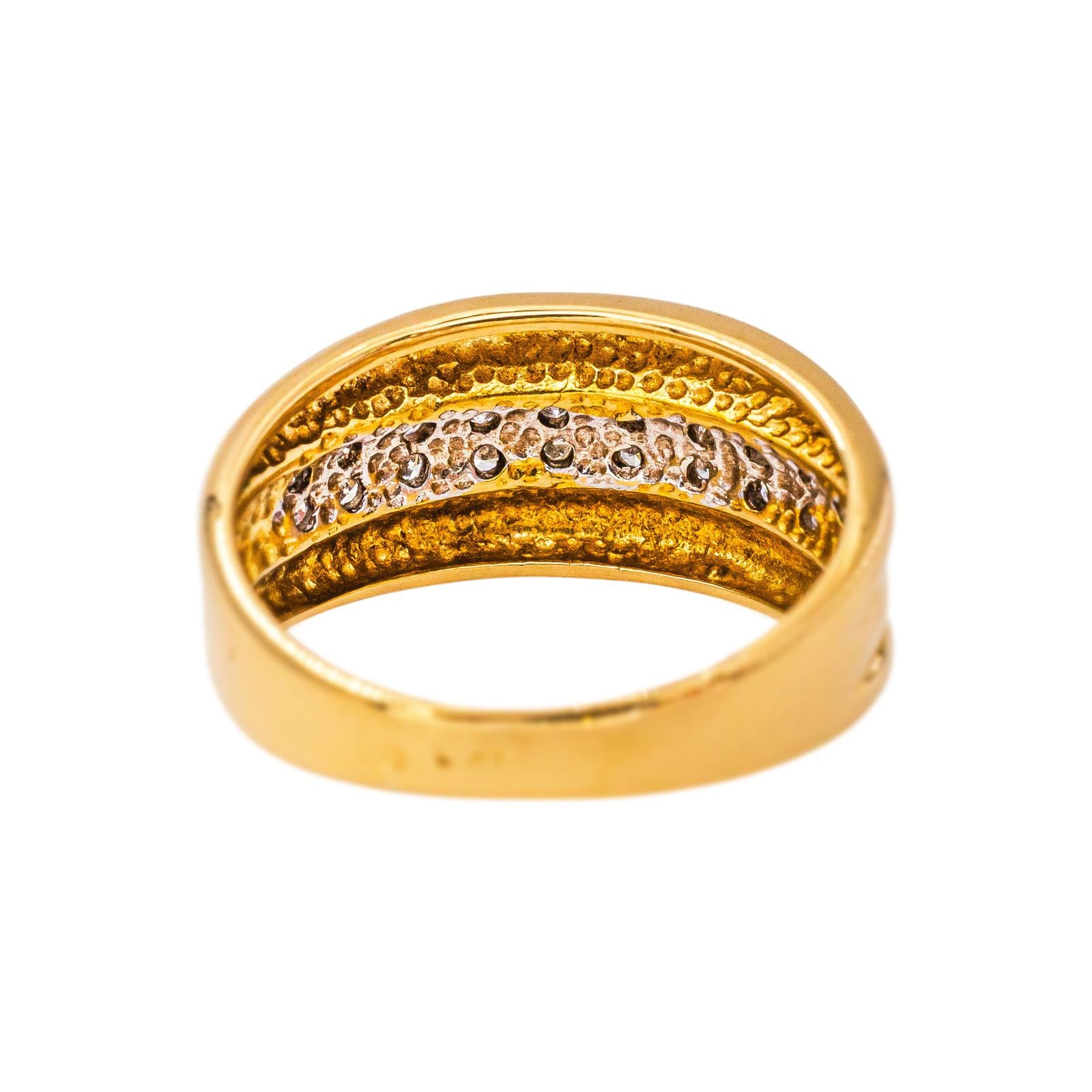 Bague Bandeau Or jaune Diamant