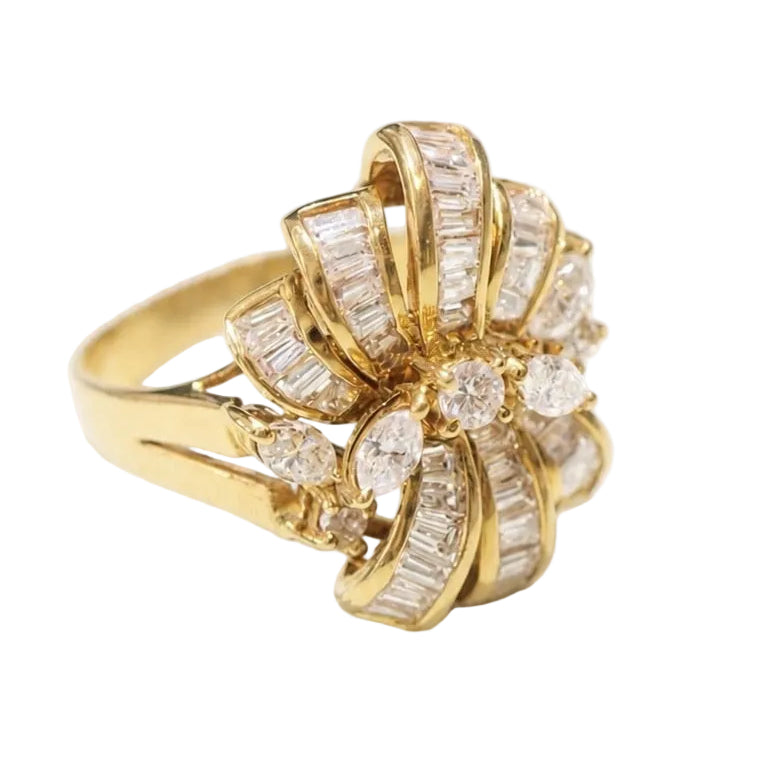 Yellow Gold and Diamond Cocktail Ring