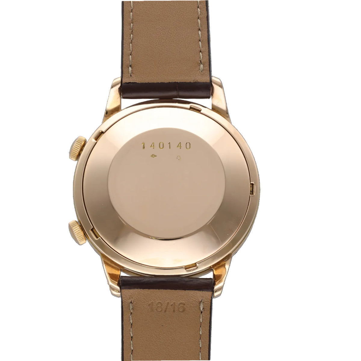 JAEGER-LECOULTRE "Memovox" Watch in Rose gold and Leather
