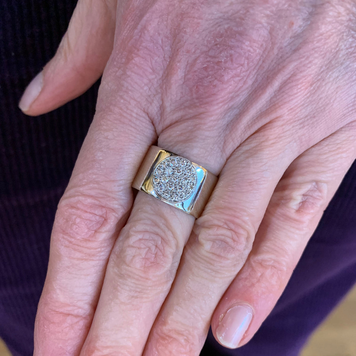 DINH VAN "Anthéa" Band Ring in white gold and diamonds