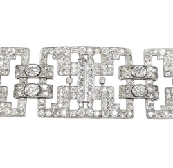 Bracelet en or blanc, platine et diamants