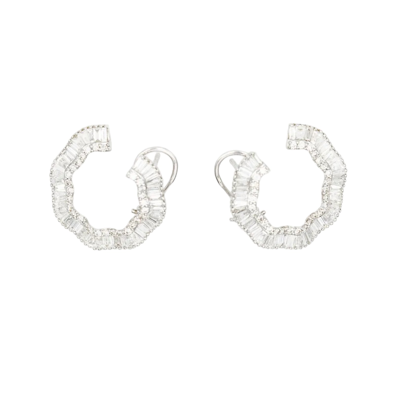 Boucles d'oreilles en or blanc et diamants