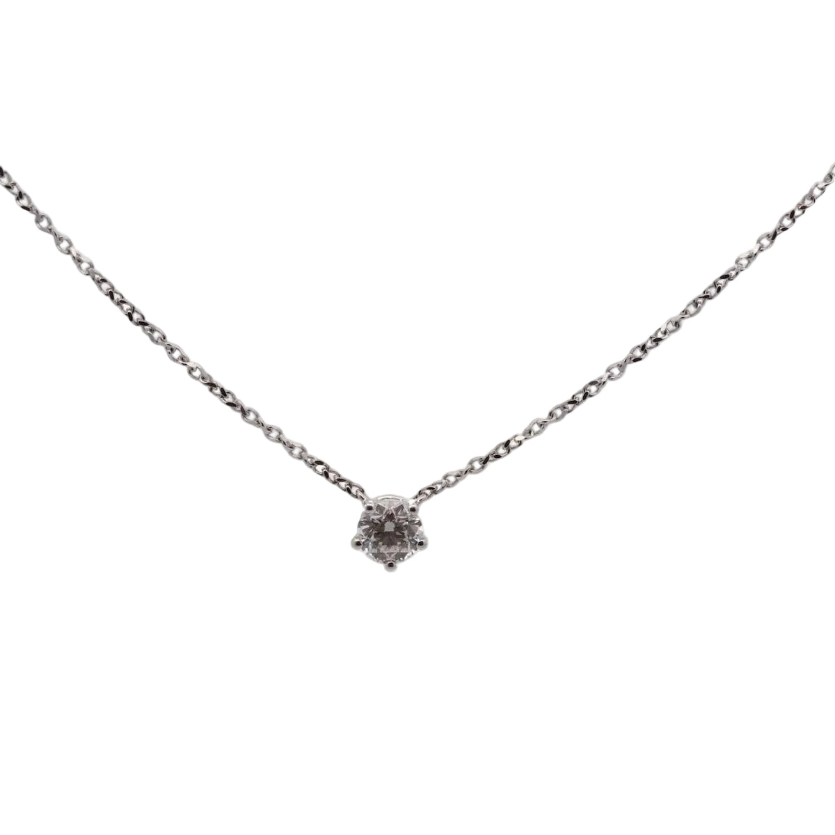 White Gold and Diamond Pendant Necklace