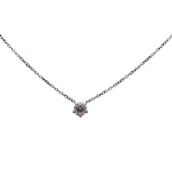 White Gold and Diamond Pendant Necklace