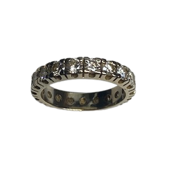White Gold and Diamond Wedding Band