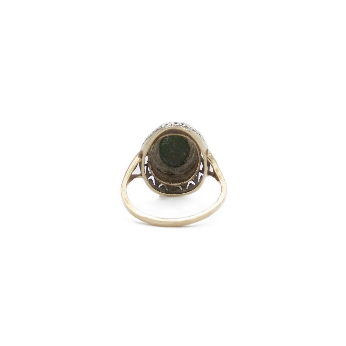 Bague en or blanc, or jaune et turquoise
