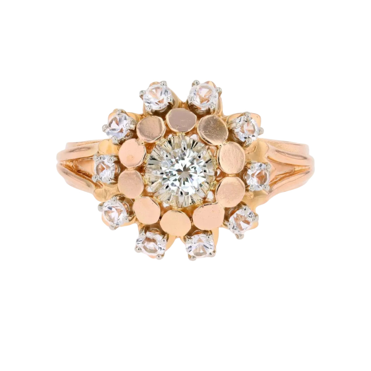 Marguerite Ring in Rose Gold and Sapphires