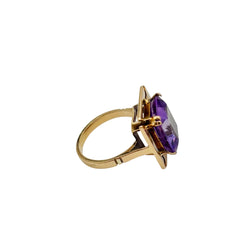 Rose gold and Amethyst Solitaire Ring