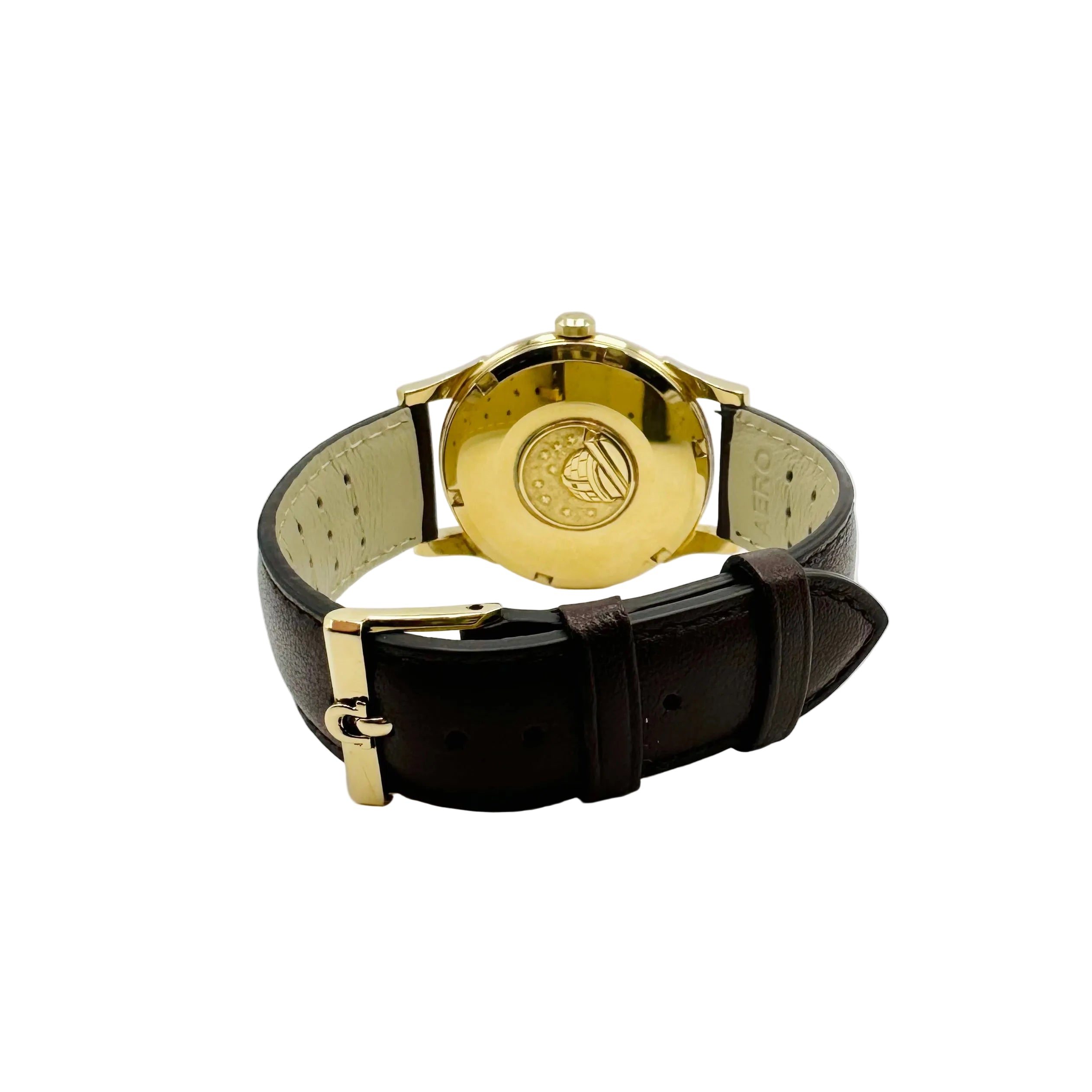 OMEGA "Constellation" Watch in Yellow gold and leather