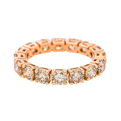 American-Style Wedding Band in Rose gold with Diamonds