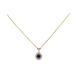 MAUBOUSSIN Pendant Necklace in yellow gold, sapphire, and diamonds
