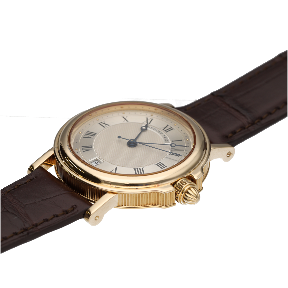 BREGUET watch in yellow gold and leather