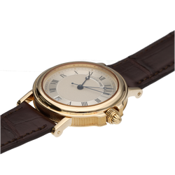 BREGUET watch in yellow gold and leather