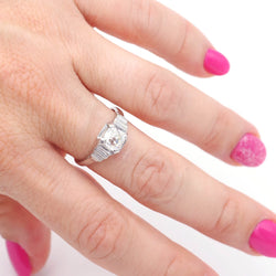 Bague en platine et diamants