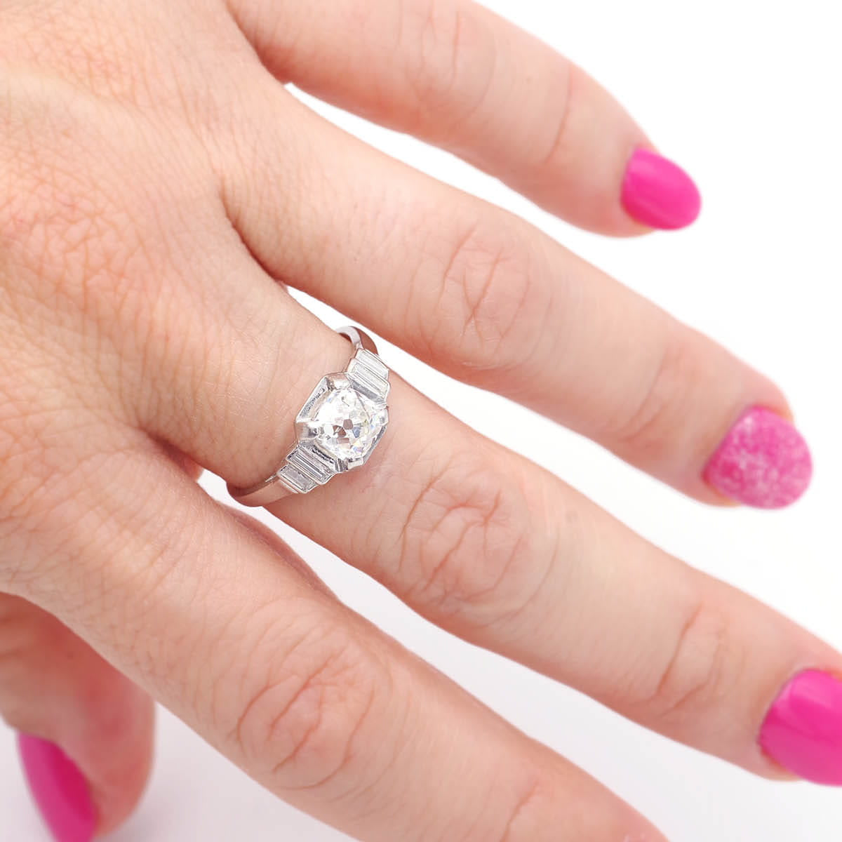 Bague en platine et diamants