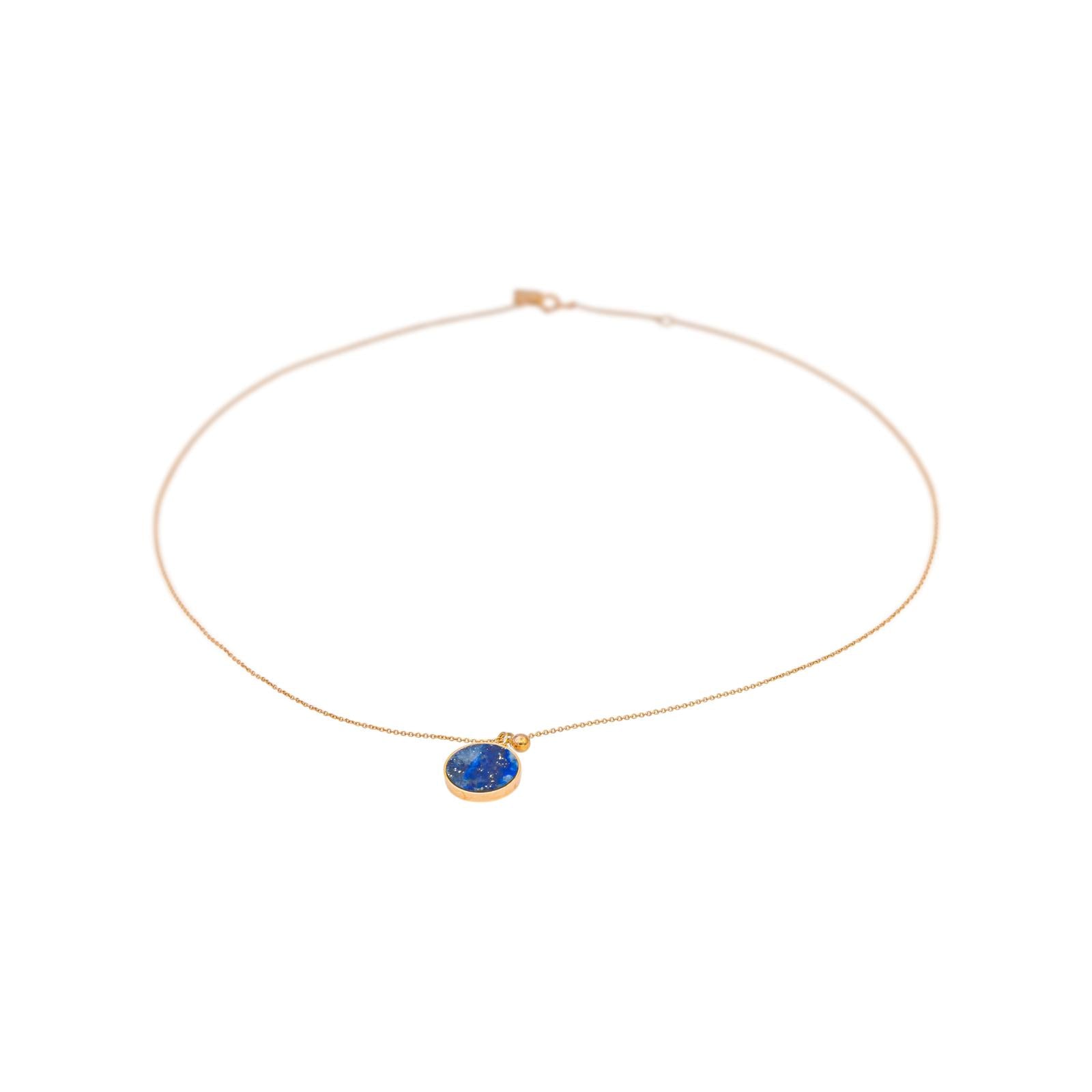 Ginette NY Necklace Pendant Ever Lapis Gold Rose gold Lapis lazuli