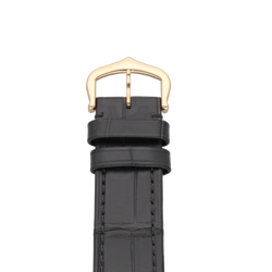 CARTIER "Santos Dumont" GM Watch in Rose gold and Leather
