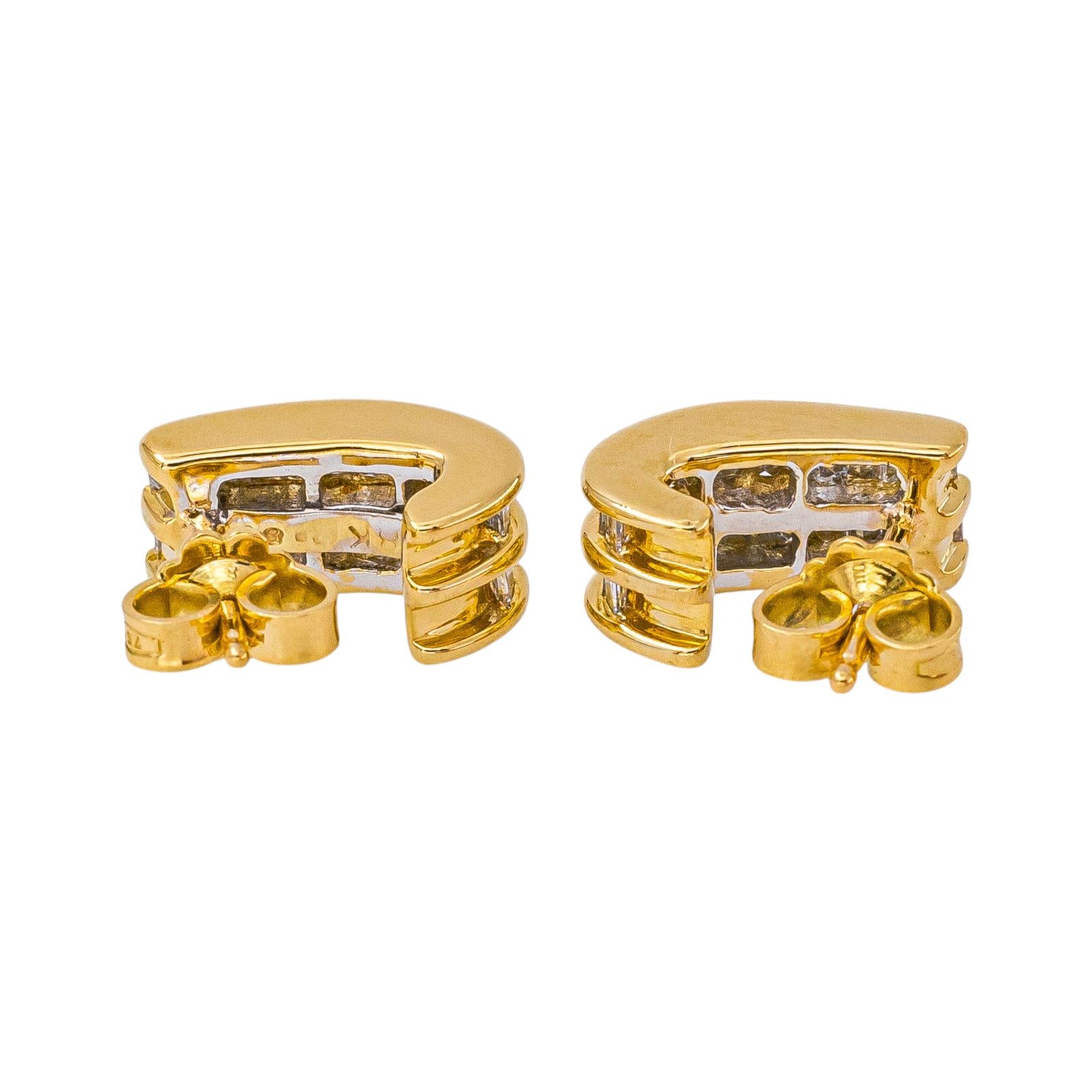 Yellow gold Diamond Earrings