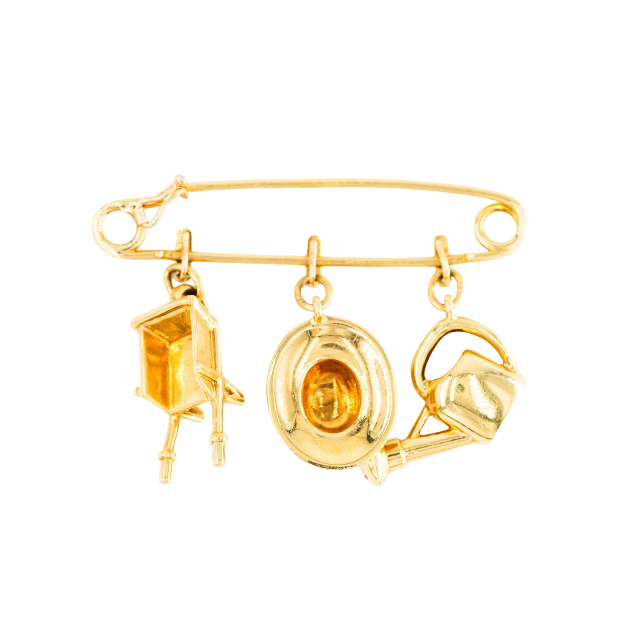 CARTIER "Le Jardinier" Brooch in yellow gold