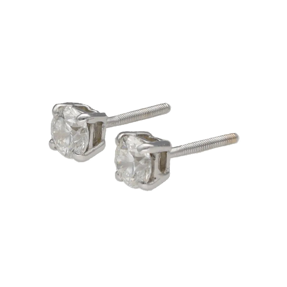 White Gold and Diamond Earrings