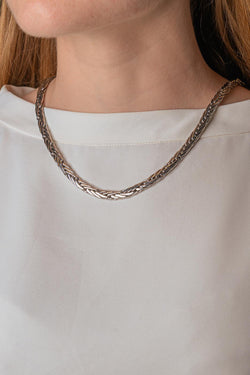 White Gold Link Necklace