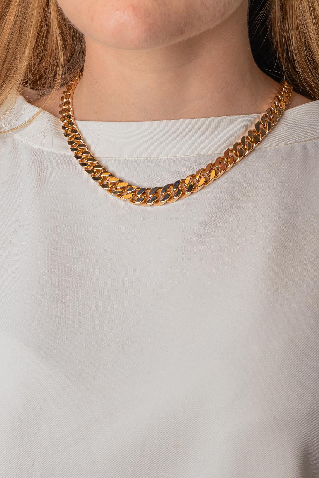 Rose gold curb chain necklace