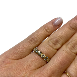 Yellow Gold and Diamond Wedding Band
