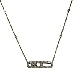 MESSIKA "Baby Move Pave" Pendant Necklace in rose gold and diamonds